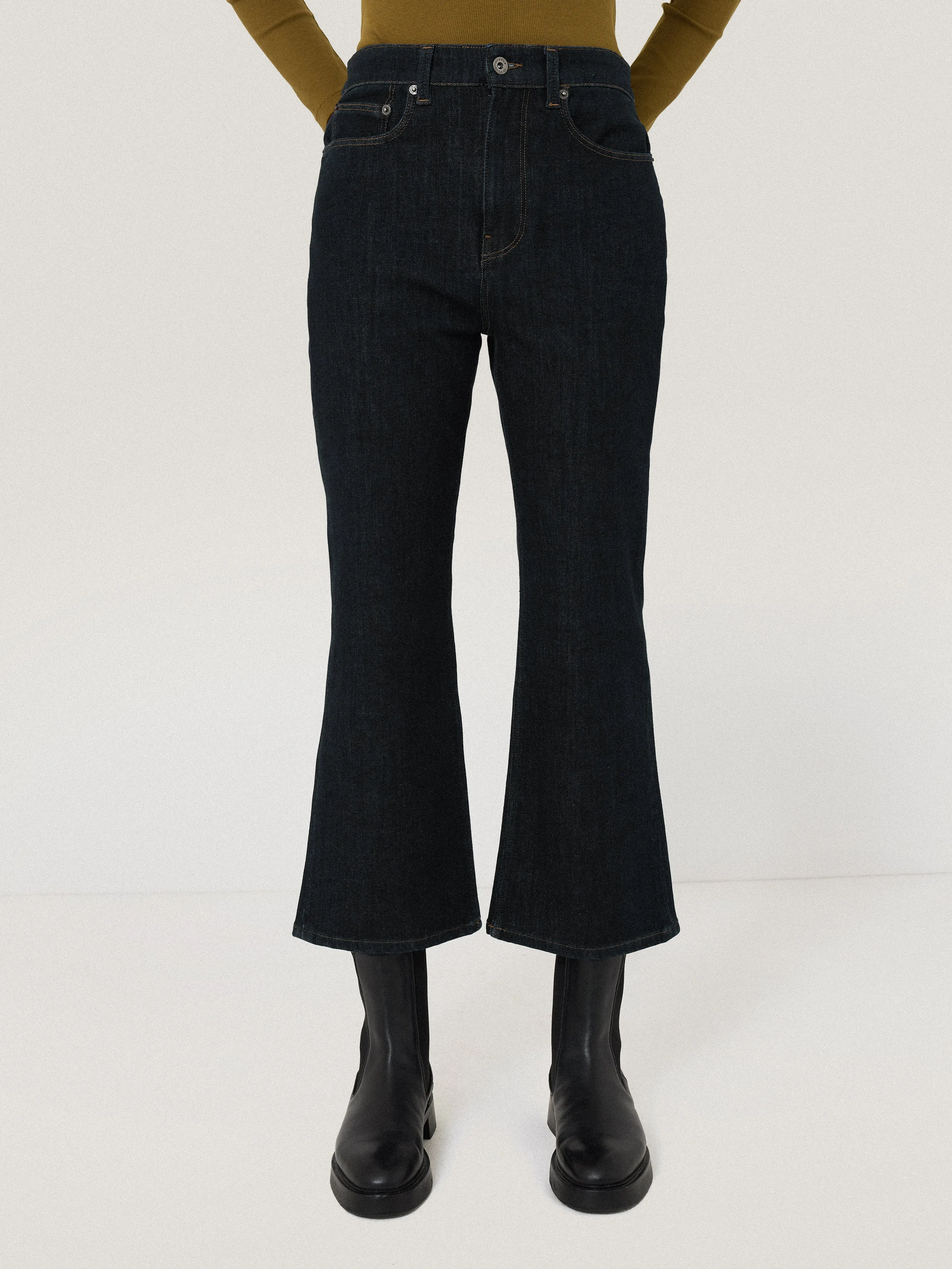 Ines Kick Flare Jean | Indigo