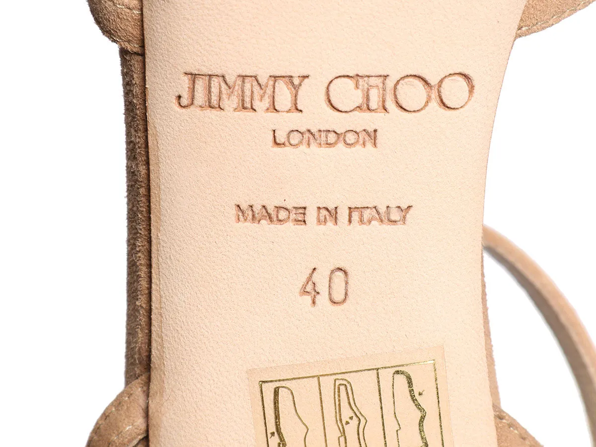 Jimmy Choo Brown Suede Strappy Sandals