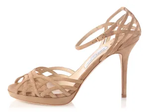 Jimmy Choo Brown Suede Strappy Sandals