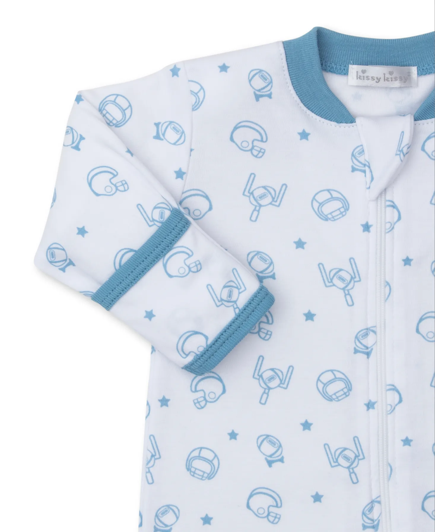 Kissy Kissy: Playsuit - Blue Football Kicks