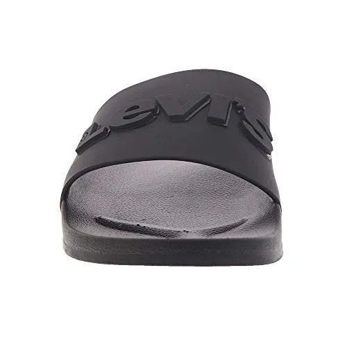Levi's Mens 3D Slide Slip On Sandal Shoe, Black, 9 M