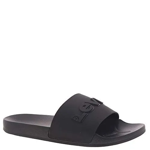 Levi's Mens 3D Slide Slip On Sandal Shoe, Black, 9 M