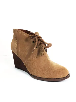 Lucky Brand ‘Sway’ Honey Oiled Suede Wedge Ankle Boots Booties 9.5 NWT! $99