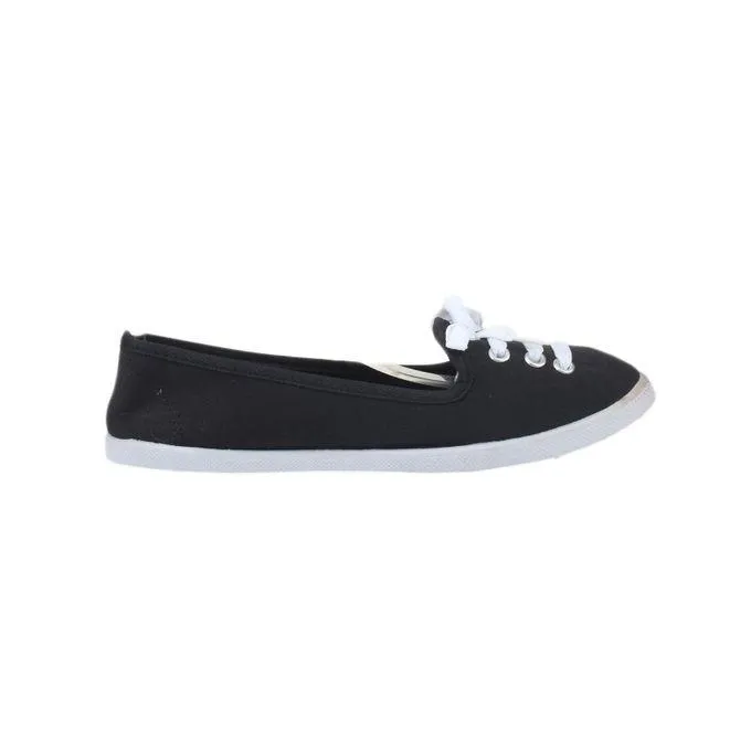 Maya Traders Black Canvas Slip On Rubber Dye Toms For Women - 1E