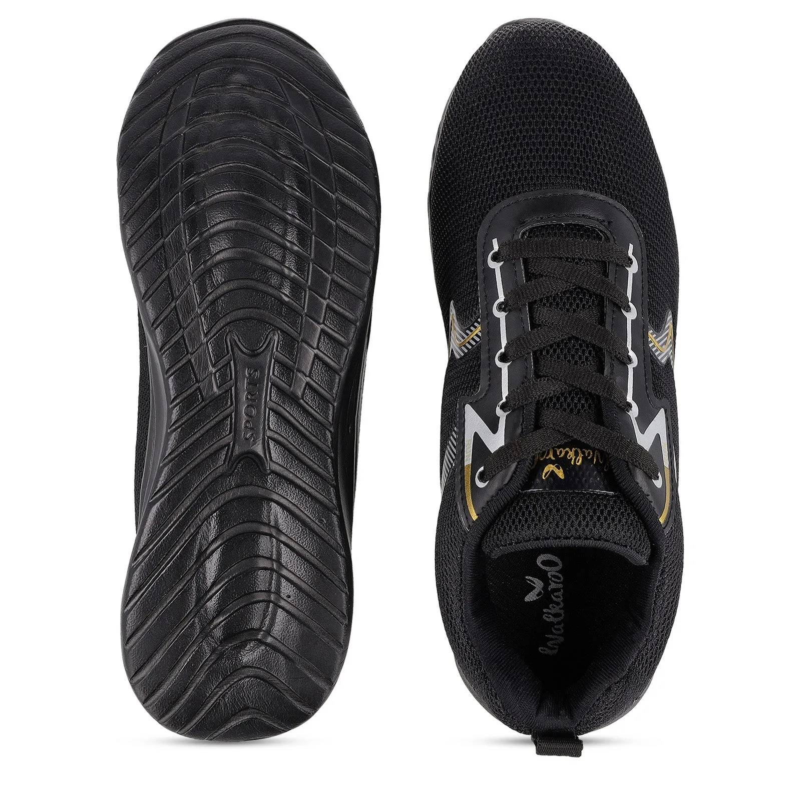 Men's Lace-up Walking Shoes - WS3064 Black