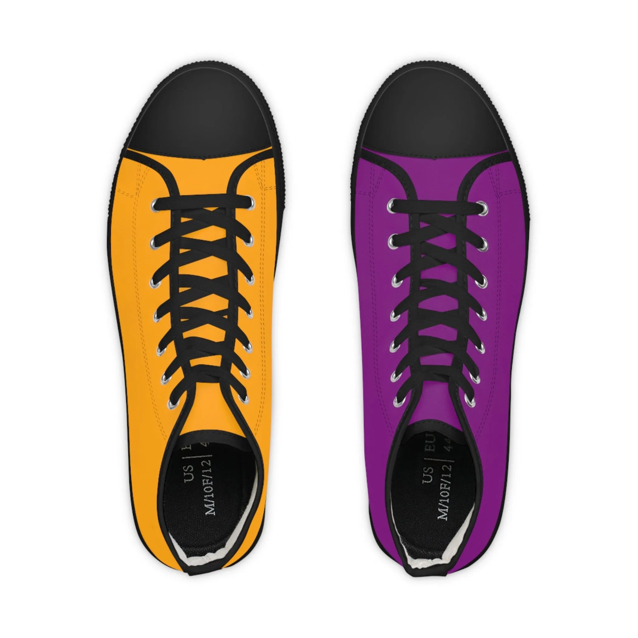 Men's Orange & Purple Mismatched High Top Sneakers