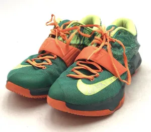 Nike Men's Kd 7 Weatherman Green Orange Running Athletic Shoes - Size 11.5