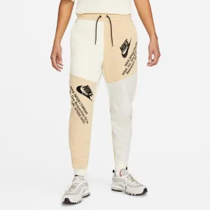 Nike Tech Fleece Graphic Joggers Men's Pants Seasame-Cococnut Milk dm6480-252