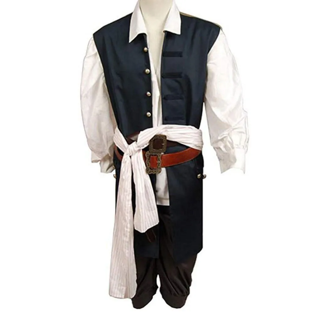 Pirates of the Caribbean Jack Sparrow Halloween Cosplay Costume