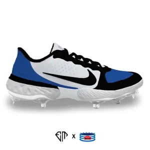 "Royal Toe" Nike Alpha Huarache Elite 3 Cleats by Stadium Custom Kicks