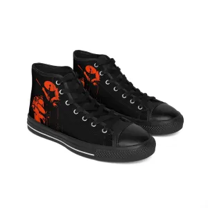 Red Black Drummer Men's Classic Sneakers