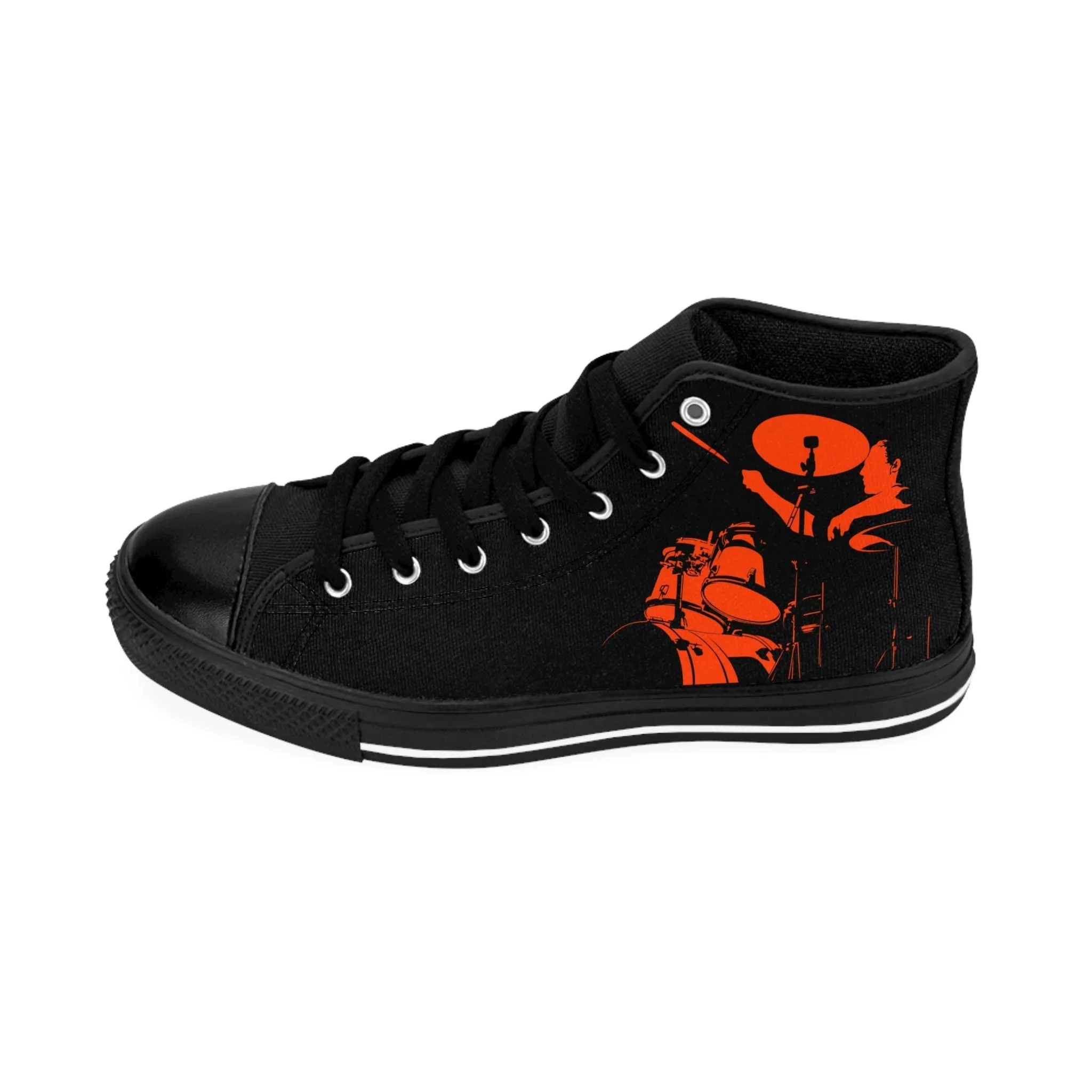 Red Black Drummer Men's Classic Sneakers