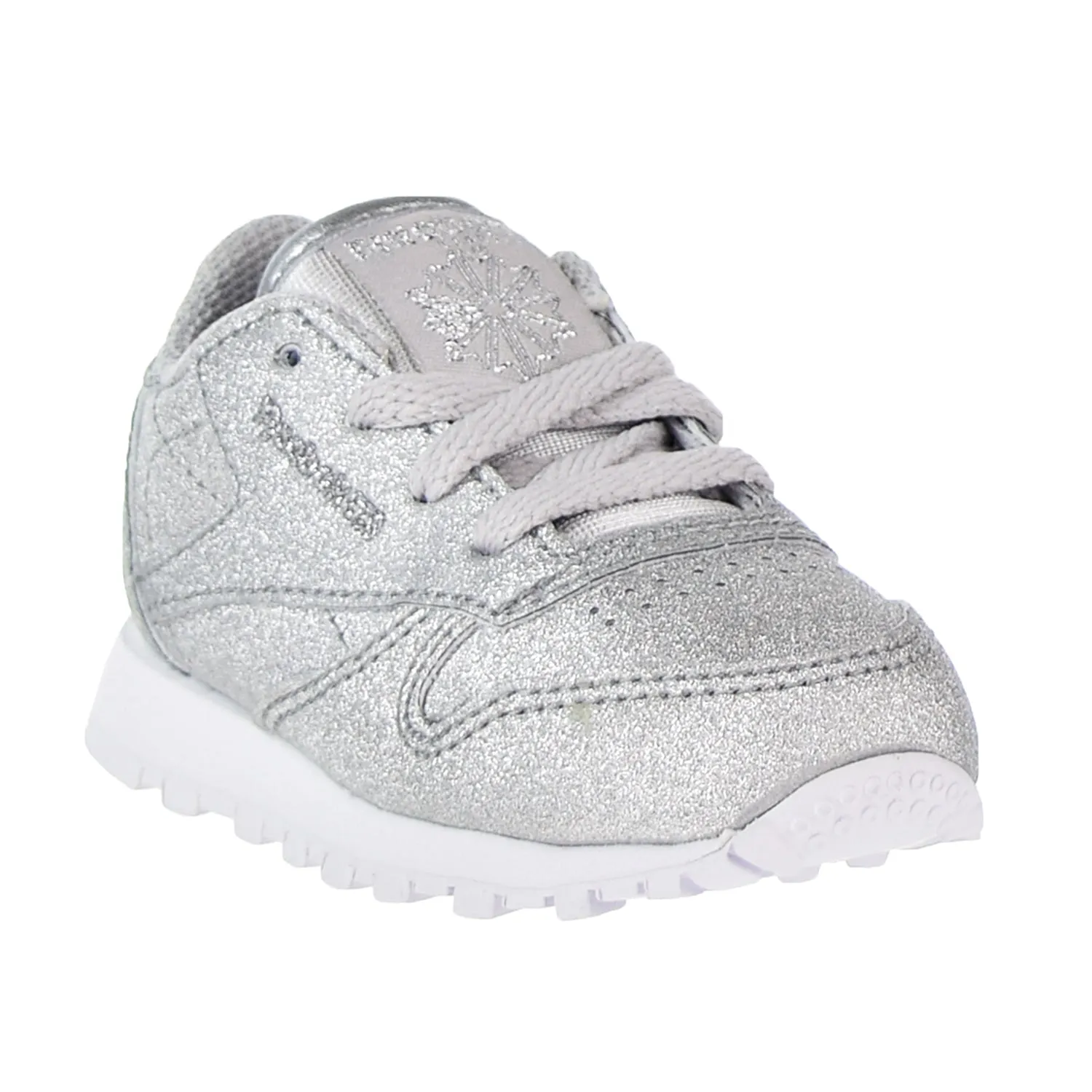Reebok Classic Leather Syn Toddler's Shoes Silver Metallic/Snow Grey/White