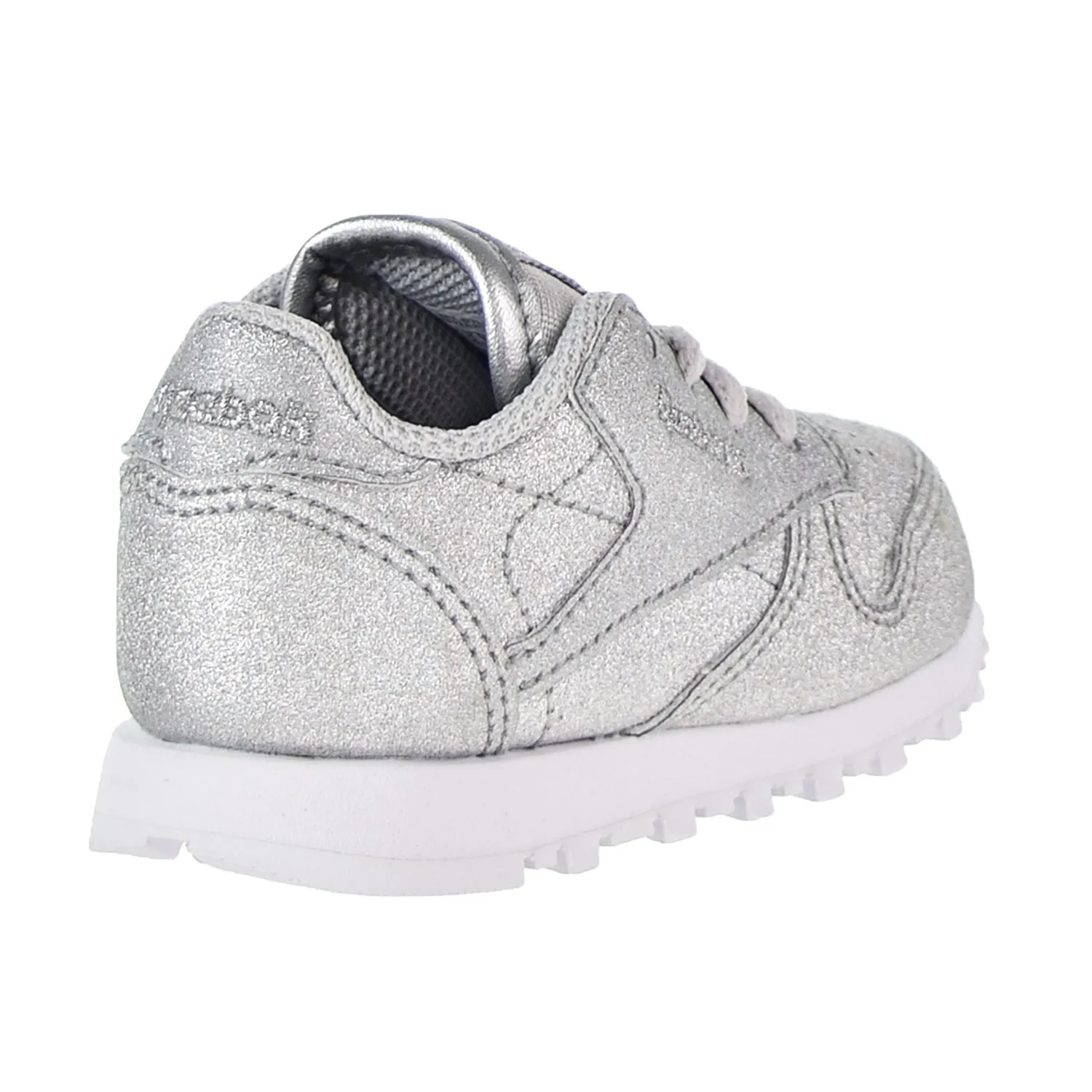 Reebok Classic Leather Syn Toddler's Shoes Silver Metallic/Snow Grey/White