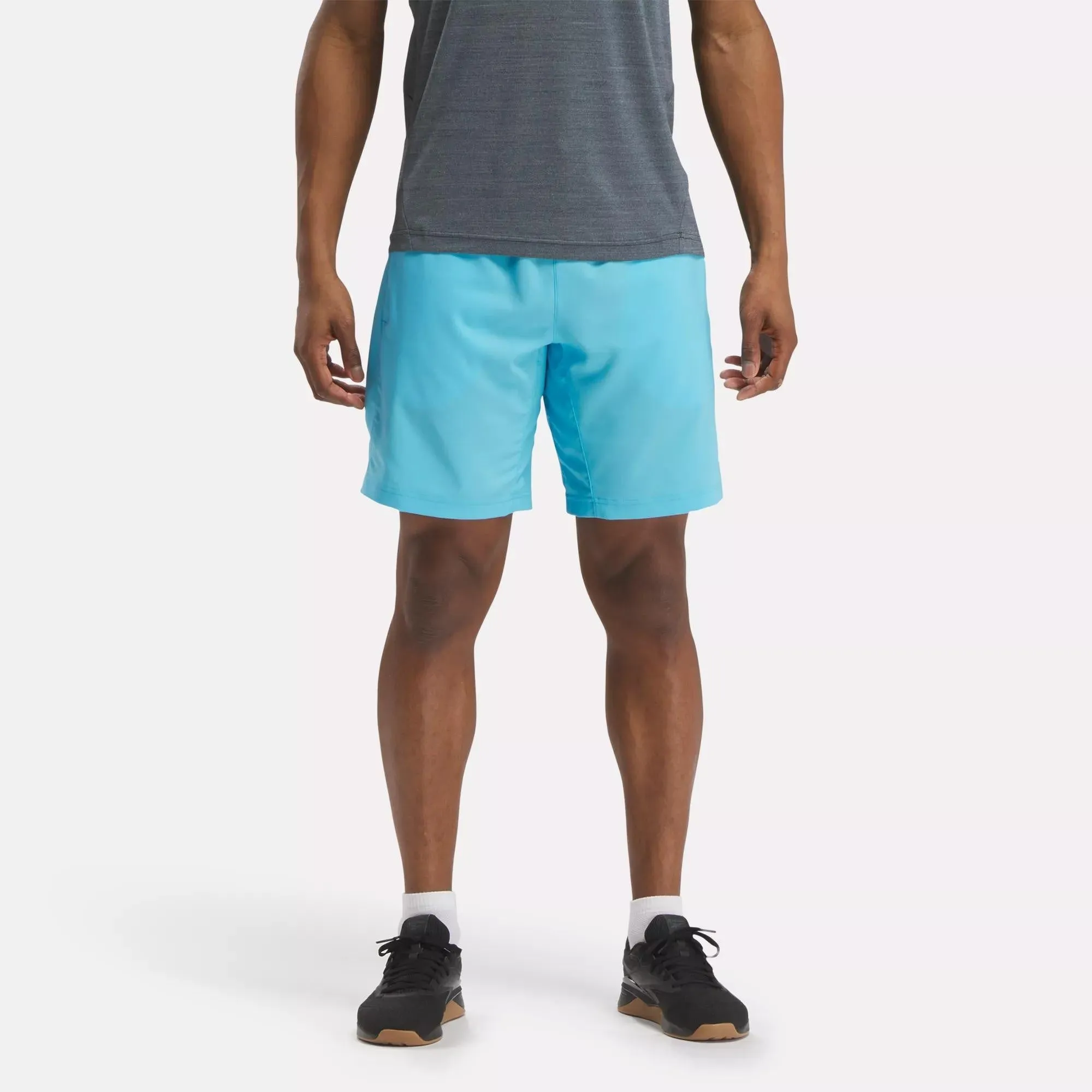 REEBOK Mens Regular fit Workout Shorts Large Blue Solid
