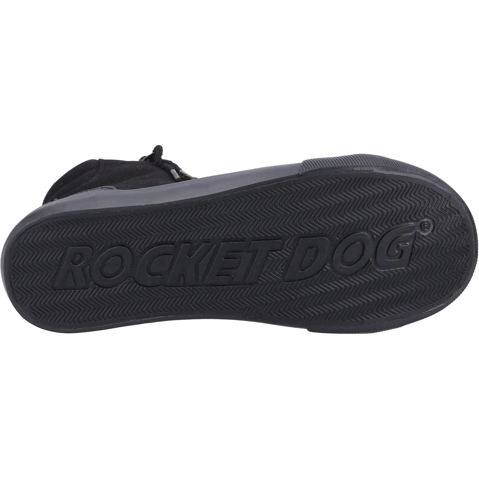 Rocket Dog Jazzin Hi 12A Canvas Black Cotton Female Lace Ladies Shoes