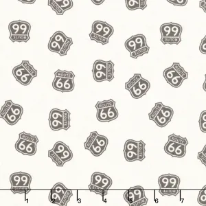 Route 66 - Signs Cream Yardage