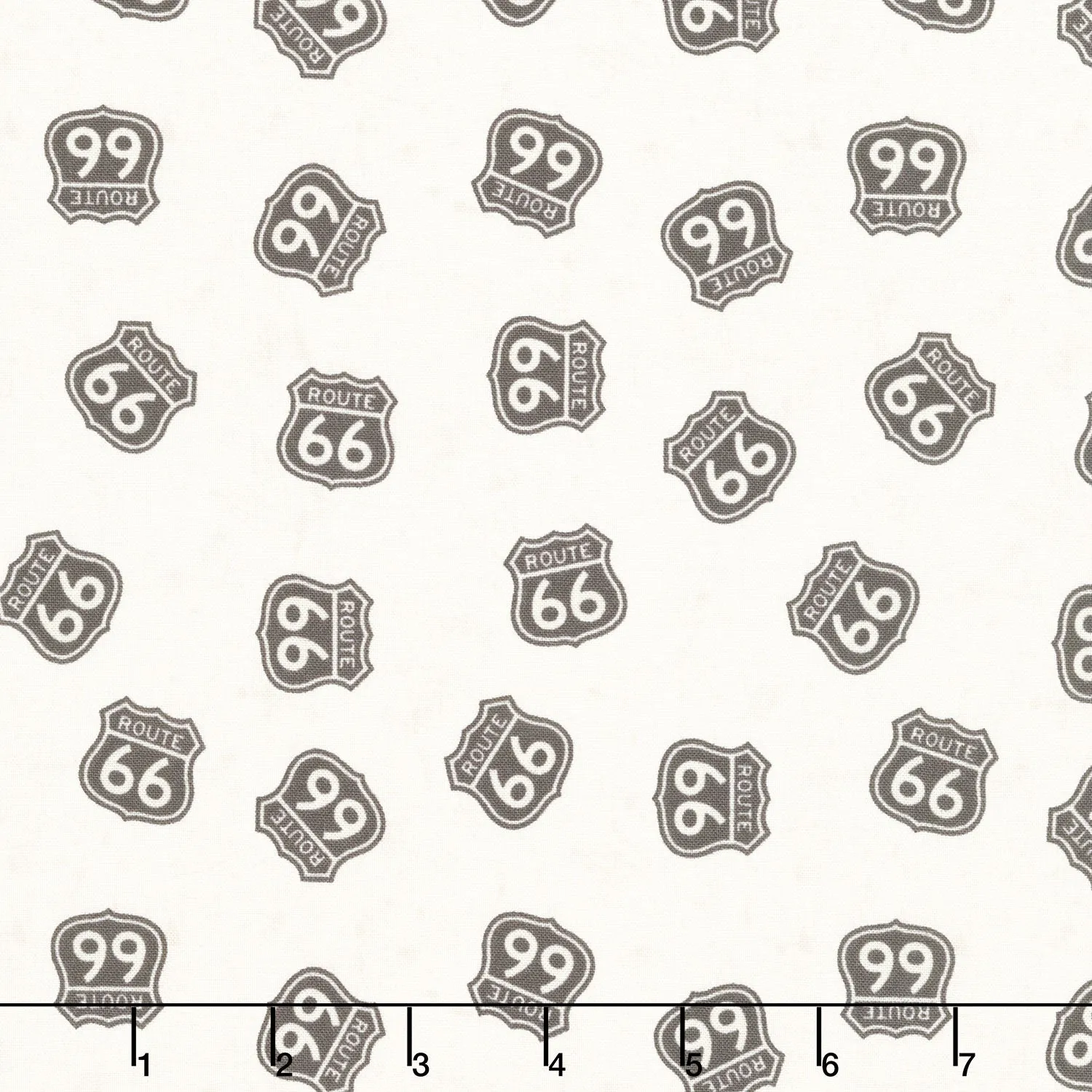 Route 66 - Signs Cream Yardage