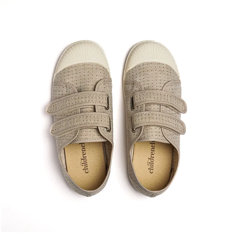 Shimmer Dots Double Sneaker in Taupe by childrenchic