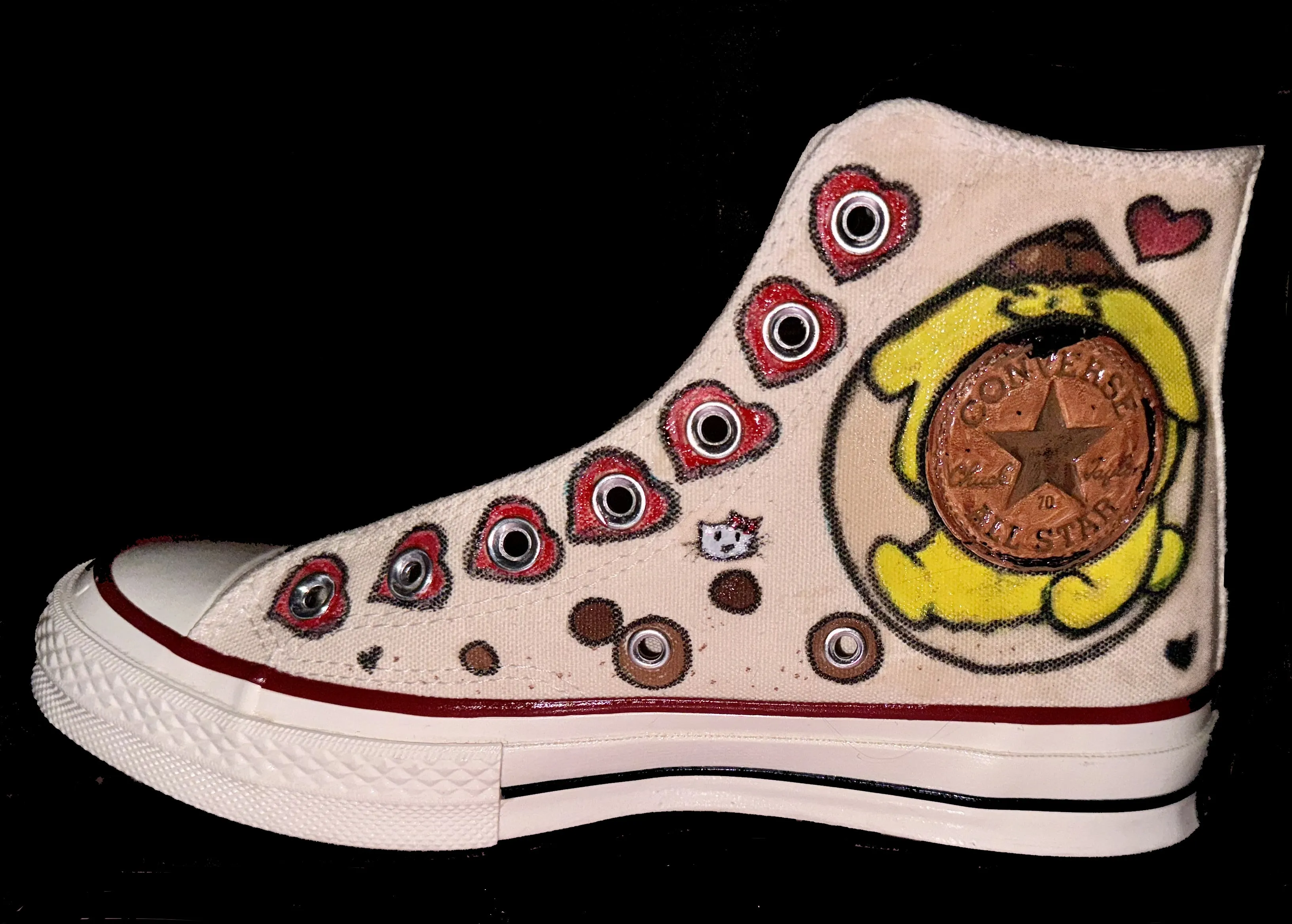 Shoes: MTO My Little Kitty Asymmetric Converse Chuck Taylors (size 7)