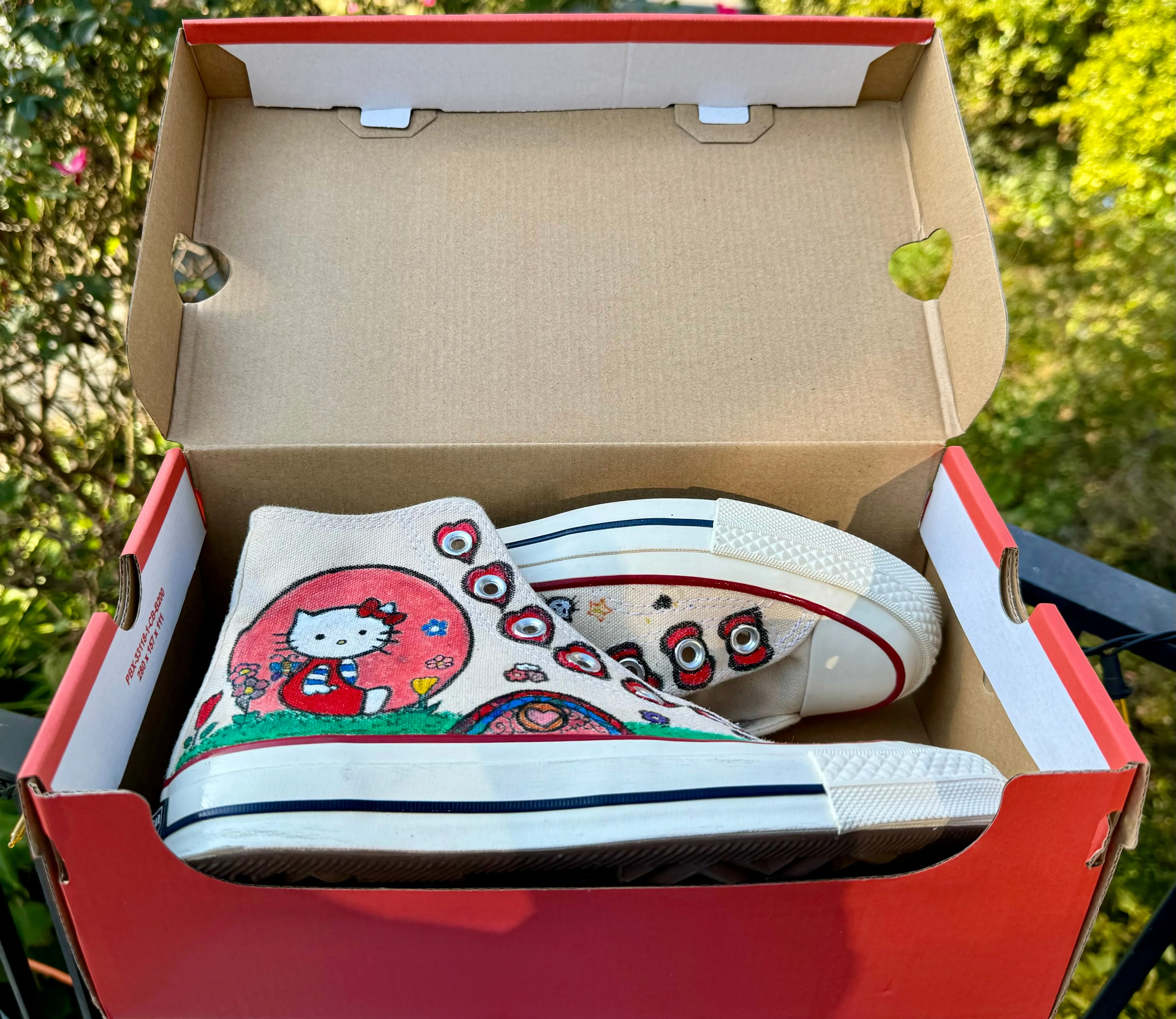 Shoes: MTO My Little Kitty Asymmetric Converse Chuck Taylors (size 7)