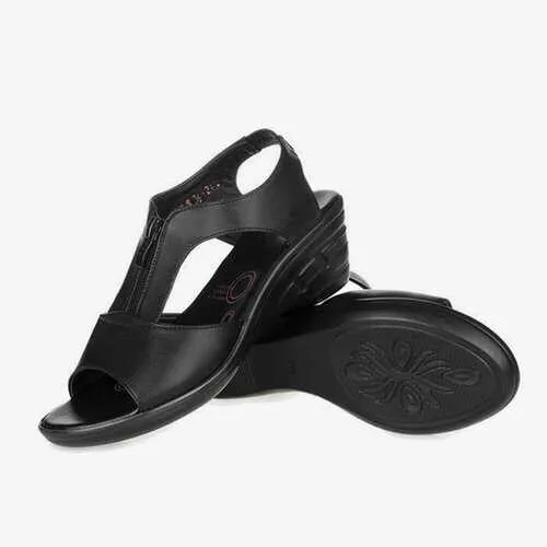 Solid Color Casual Wedges Sandals