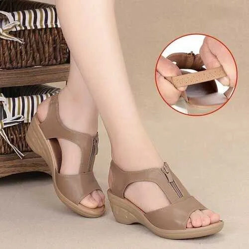 Solid Color Casual Wedges Sandals