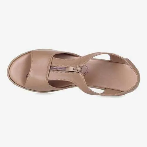 Solid Color Casual Wedges Sandals
