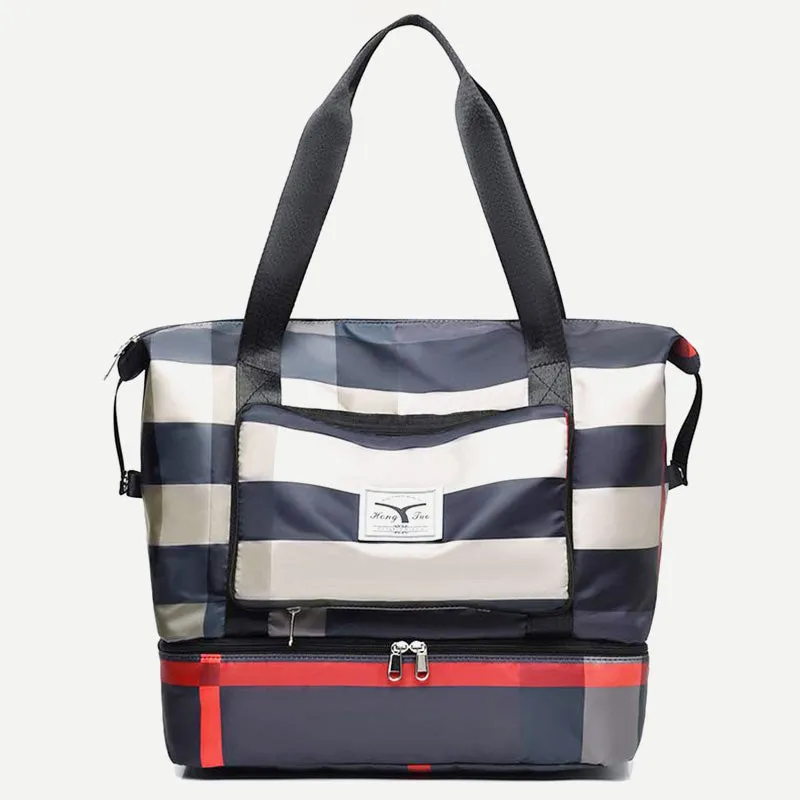 Travel Duffel Bag Sports Gym Shoulder Overnight Bag with Shoes Compartment