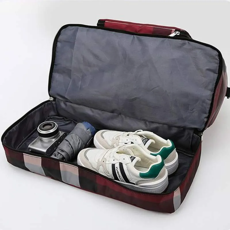 Travel Duffel Bag Sports Gym Shoulder Overnight Bag with Shoes Compartment