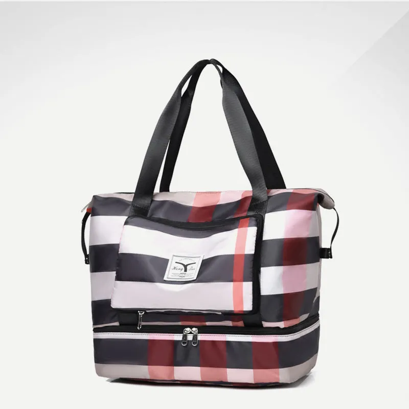 Travel Duffel Bag Sports Gym Shoulder Overnight Bag with Shoes Compartment