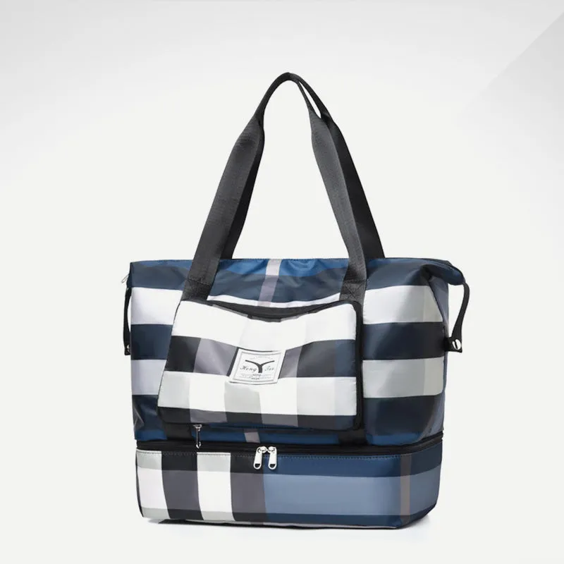 Travel Duffel Bag Sports Gym Shoulder Overnight Bag with Shoes Compartment