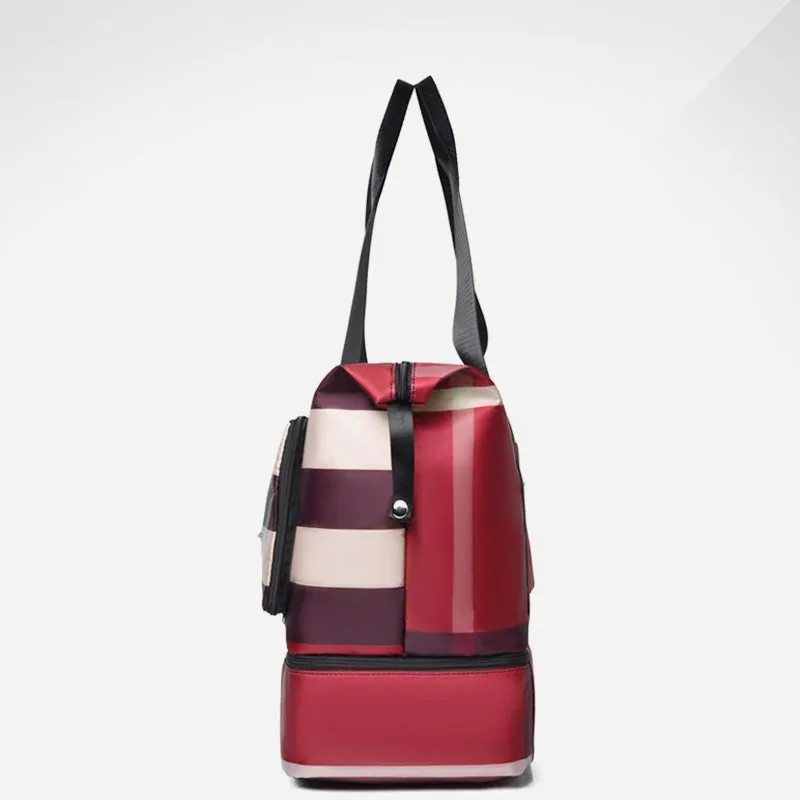 Travel Duffel Bag Sports Gym Shoulder Overnight Bag with Shoes Compartment