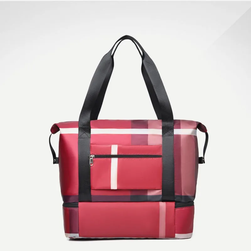 Travel Duffel Bag Sports Gym Shoulder Overnight Bag with Shoes Compartment
