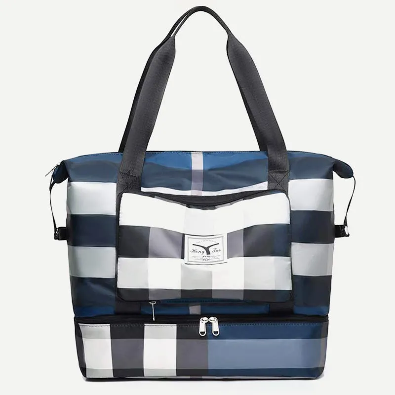 Travel Duffel Bag Sports Gym Shoulder Overnight Bag with Shoes Compartment