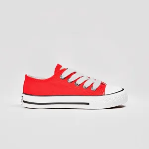 Unisex Red Canvas Sneakers