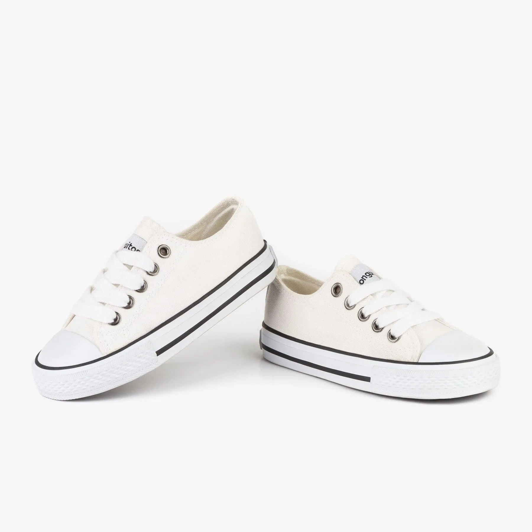 Unisex White Canvas Sneakers