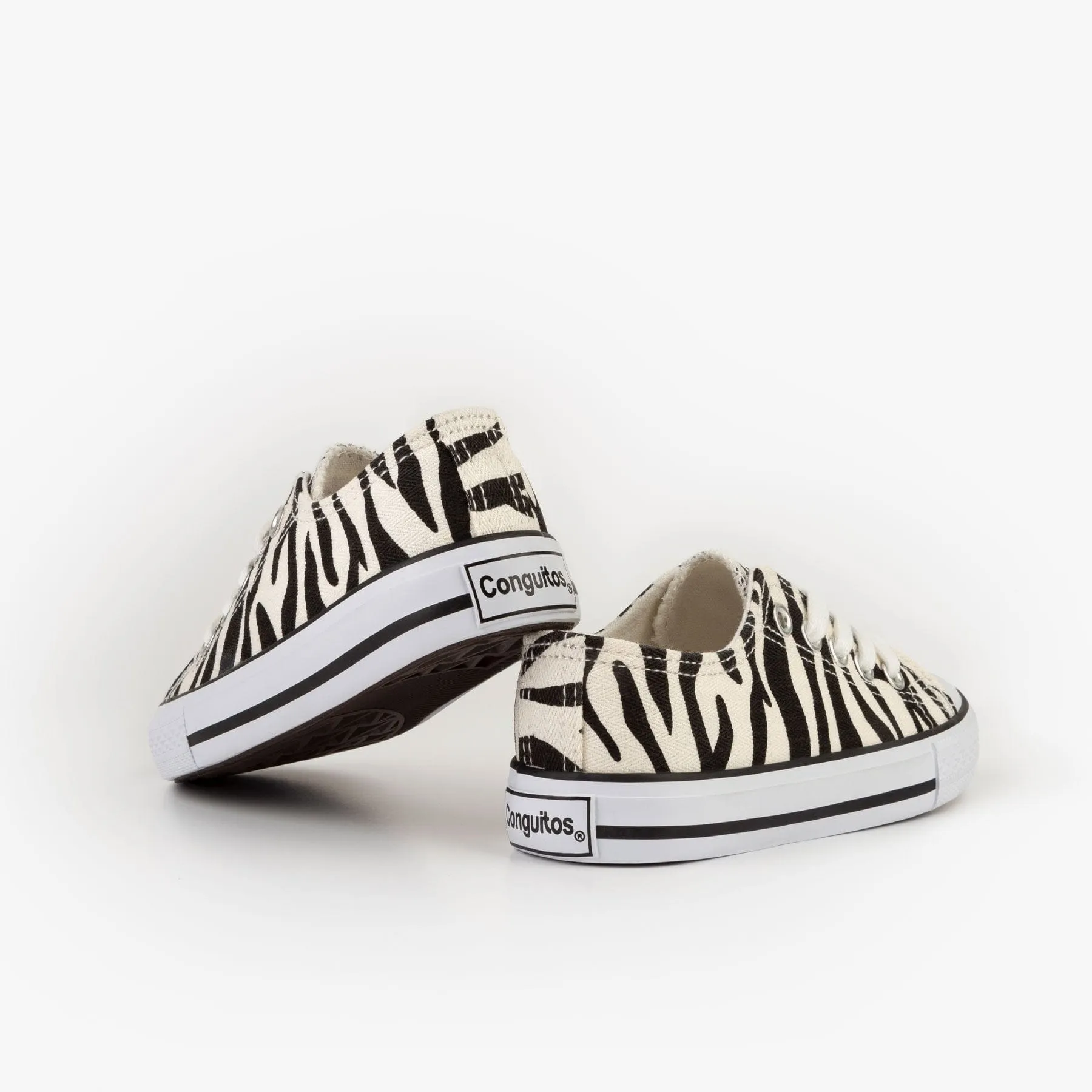 Unisex Zebra Canvas Sneakers