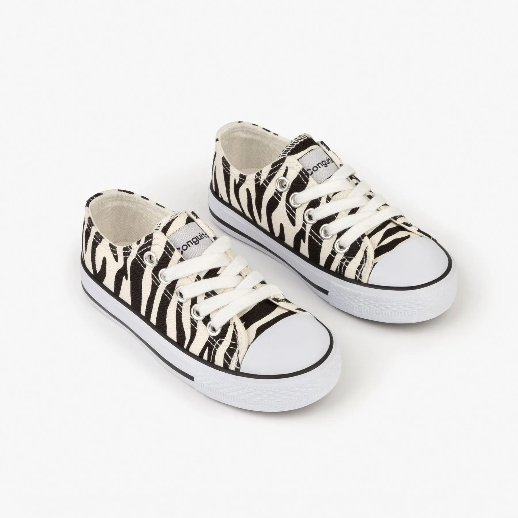 Unisex Zebra Canvas Sneakers