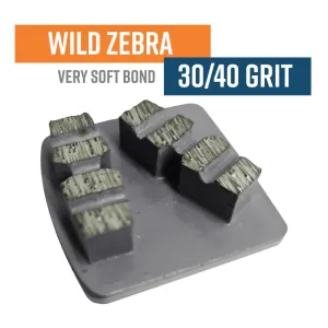 WILD ZEBRA - Grey (Soft Bond) - 30/40 Grit -Redilock (DISC)