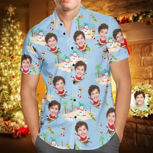 Xmas Hawaiian Shirts Christmas Gifts for Him Snowman